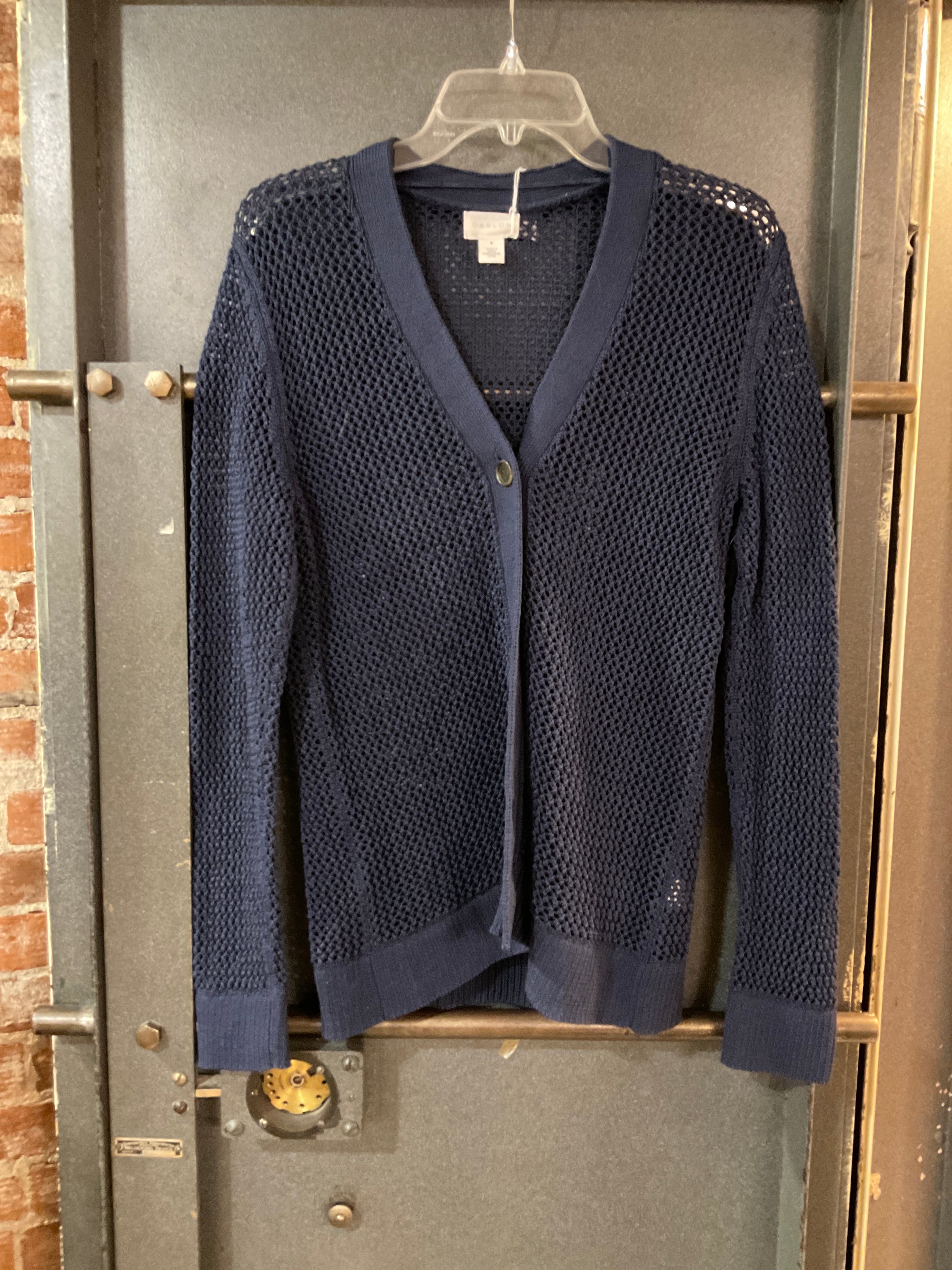 NAVY CASLON CARDIGAN M