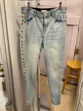 Load image into Gallery viewer, {{Client Code}} LIGHT WASH KNOX ROSE EMBROIDERED JEANS, 6
