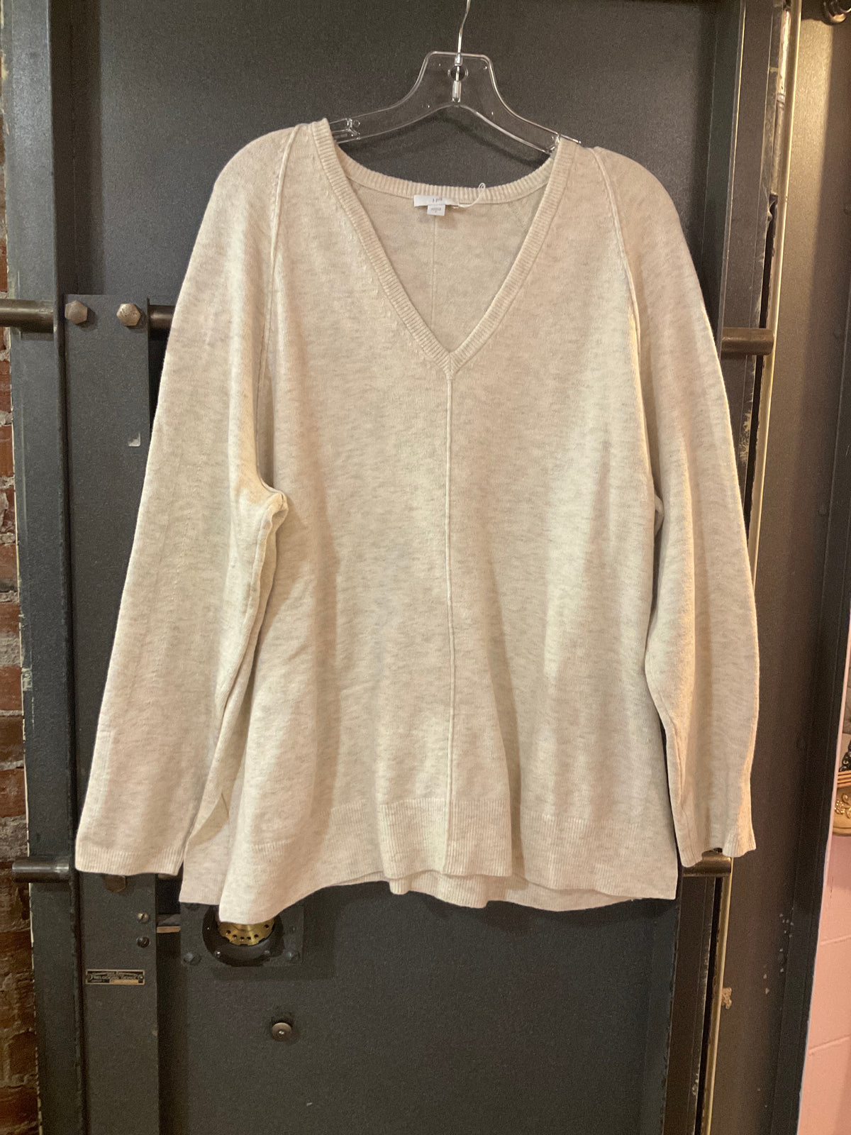 CREAM J JILL V NECK SWEATER L