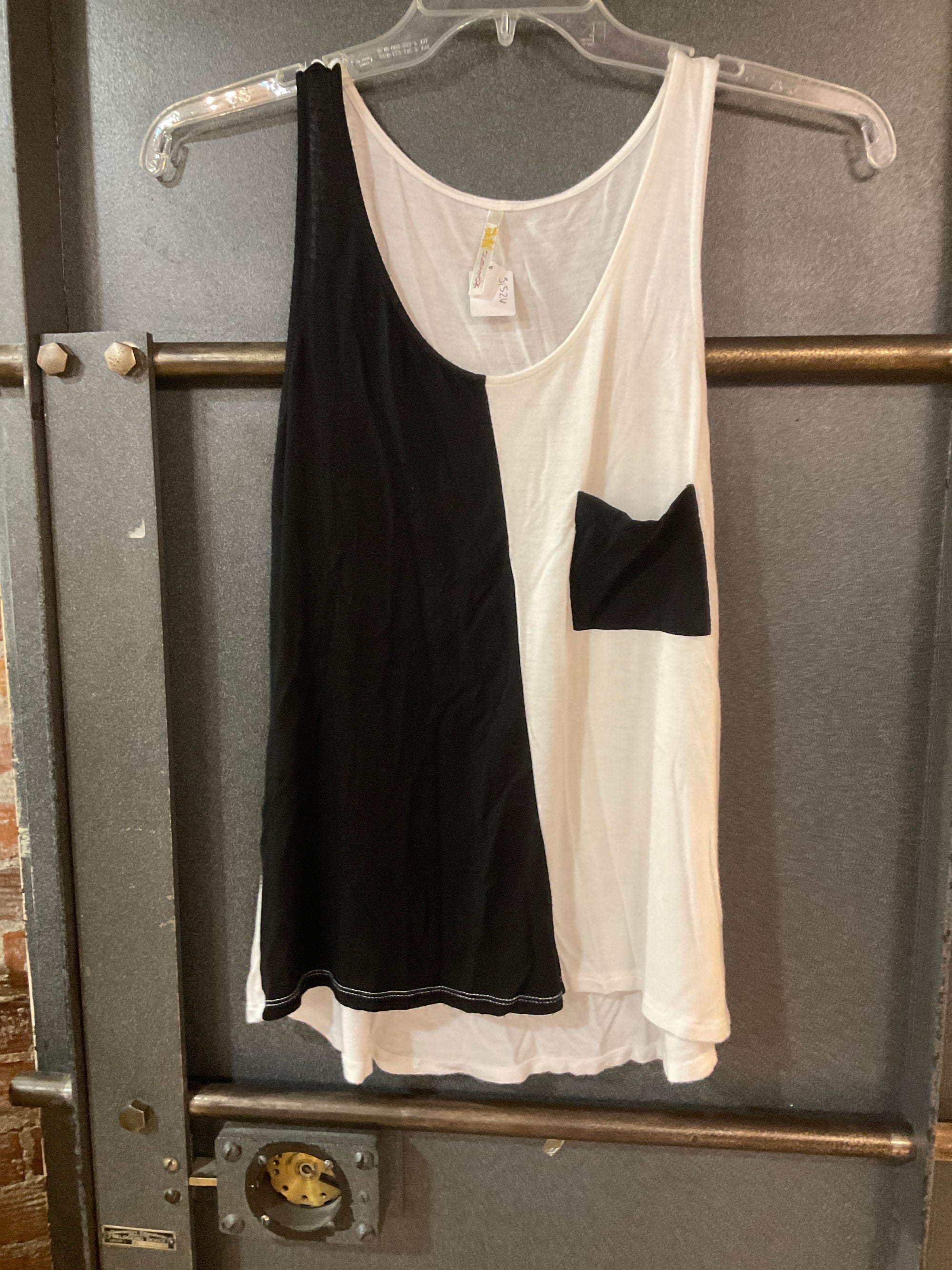 WHITE/BLACK OCASION TANK TOP S