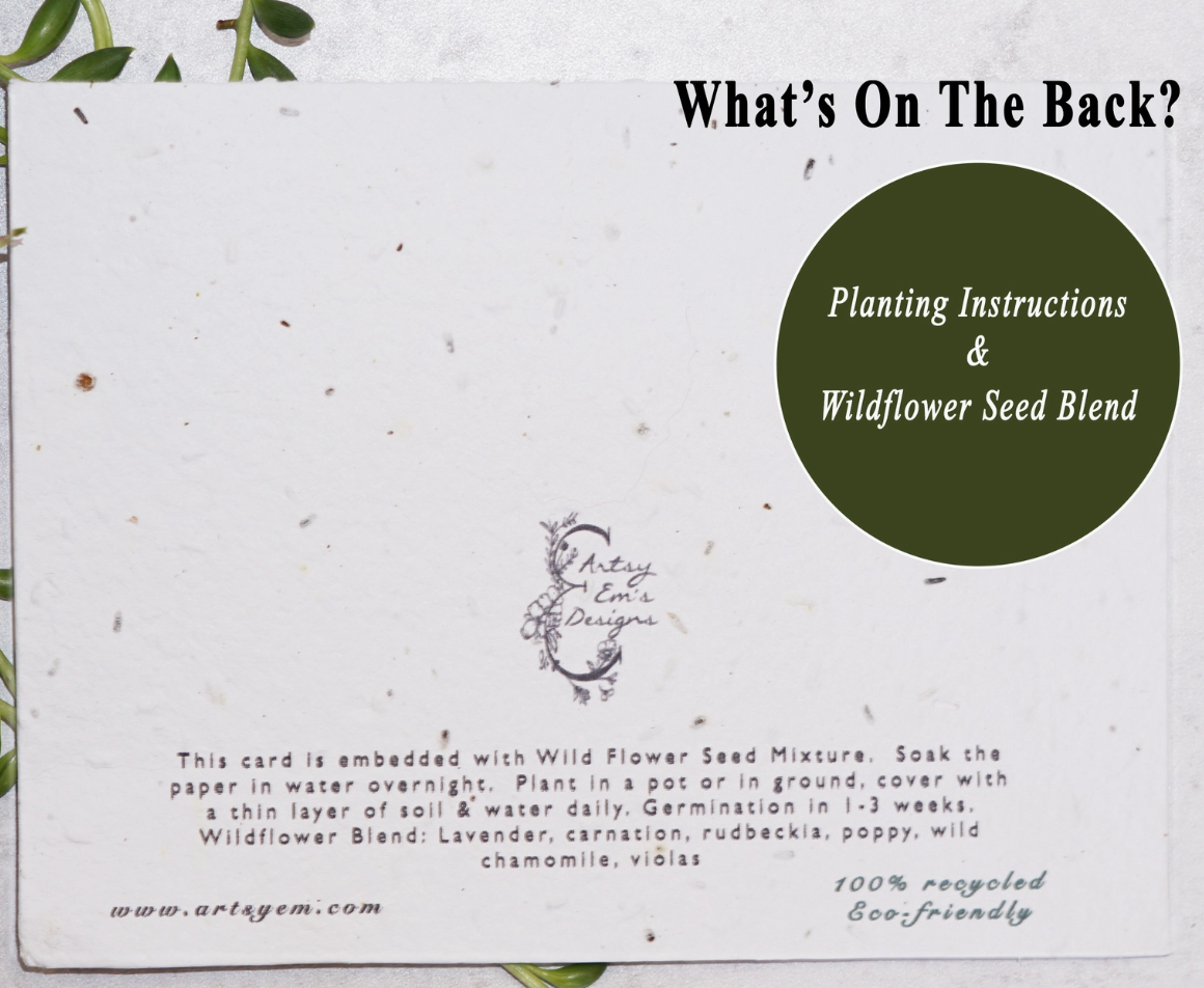 Artsy Em - Forest Thank You - Plantable Card