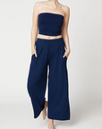 Bamboo Wide Leg Ankle Pant