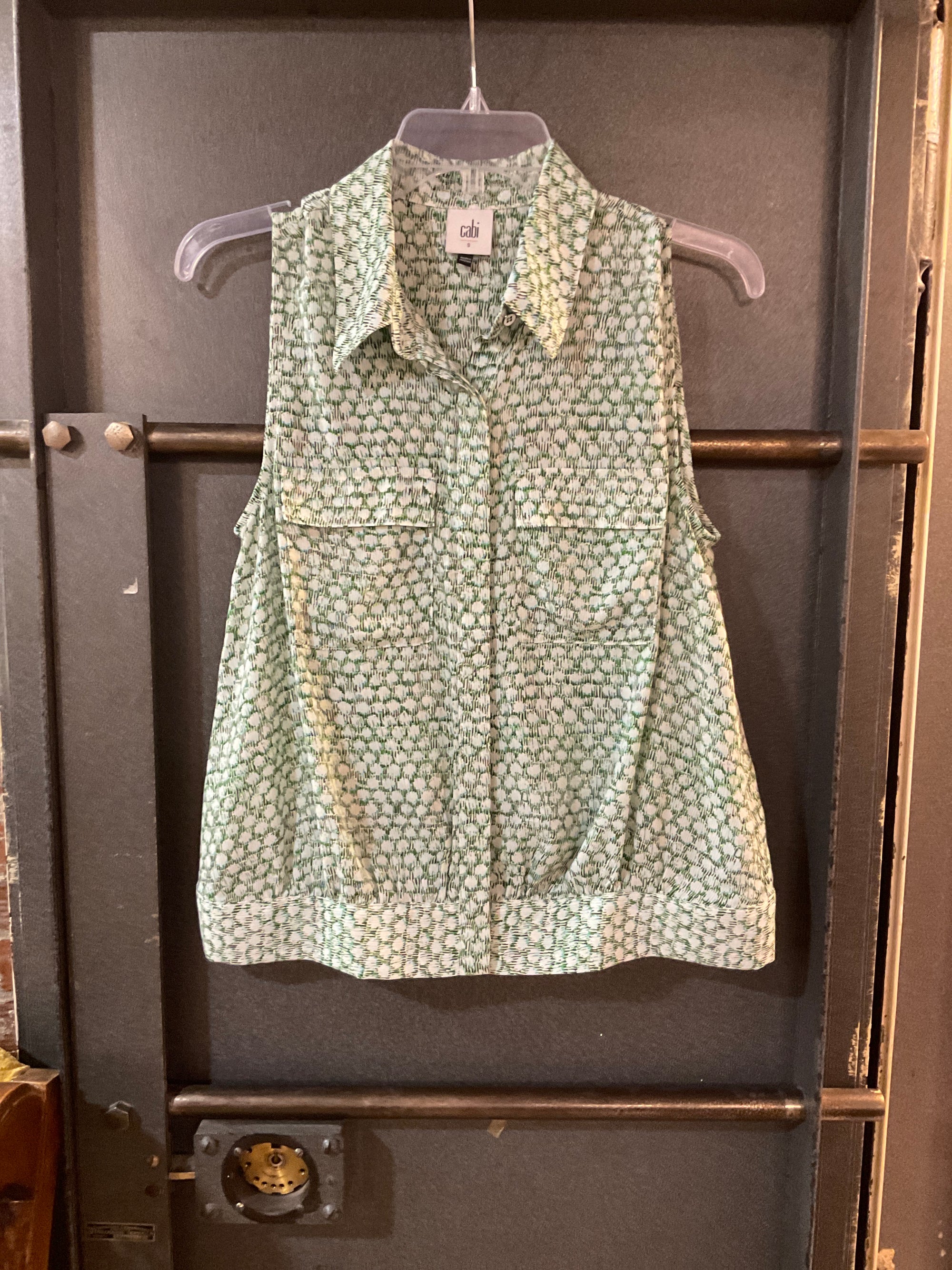 GREEN MULTI CABI TANK TOP S