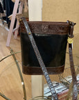 {{Client Code}} BLACK/BROWN BRAHMIN PURSE, N/A