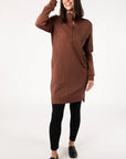 Terrera Sabelle half zip fleece dress