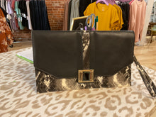 Load image into Gallery viewer, {{ClientCode}} BLK PYTHON UNKNOWN CLUTCH PURSE
