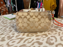 Load image into Gallery viewer, {{Client Code}} TAN/CORAL COACH wristlet
