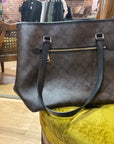 BROWN/BLACK COACH BAG
