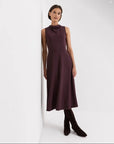 Pact fit & flare cowl neck sleeveless dress