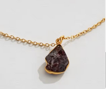 Load image into Gallery viewer, Gold and Stone Pendant Necklace
