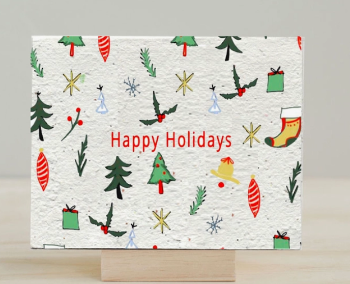 Happy Holidays - Plantable greeting card