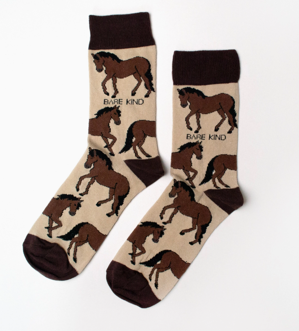 Bare Kind bamboo horse socks