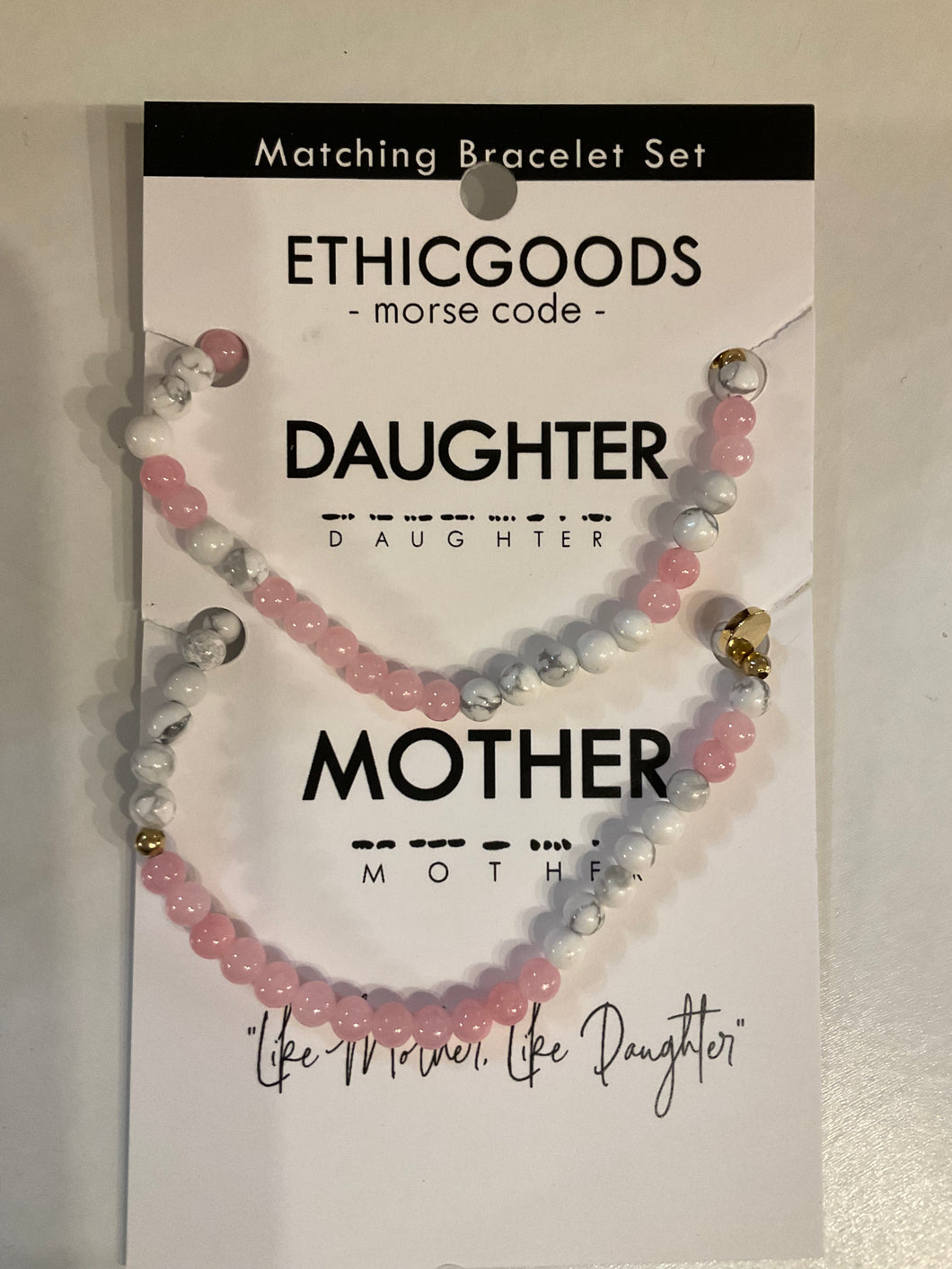 Morse Code Bracelet Matching Set- MOTHER & DAUGHTER