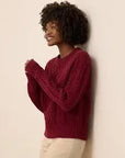 Pact - Luxe Knit Cable Crew Sweater