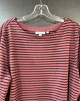 PURPLE/BLACK STRIPED CHICOS LONG SLEEVE SHIRT