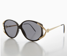 Load image into Gallery viewer, Sunglass Museum  - Large Vintage Sunglasses with Gold Accents
