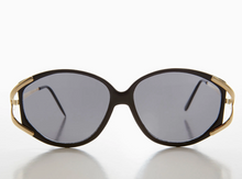 Load image into Gallery viewer, Sunglass Museum  - Large Vintage Sunglasses with Gold Accents
