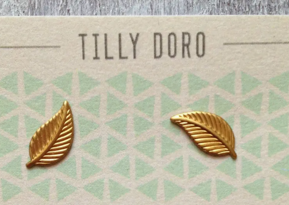 Tilly Doro - Leaf Stud Earring