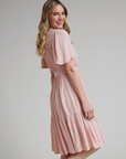 Maisie Wrap Dress - Misty Rose