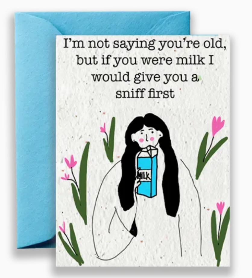 Artsy Em - Milk Birthday Card - Plantable Card (Copy)