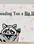 "Sending You a Big Hug" Raccoon - Plantable Greeting Card