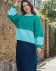 Cara & The Sky - Taz Recycled Cotton Two Tone Jumper