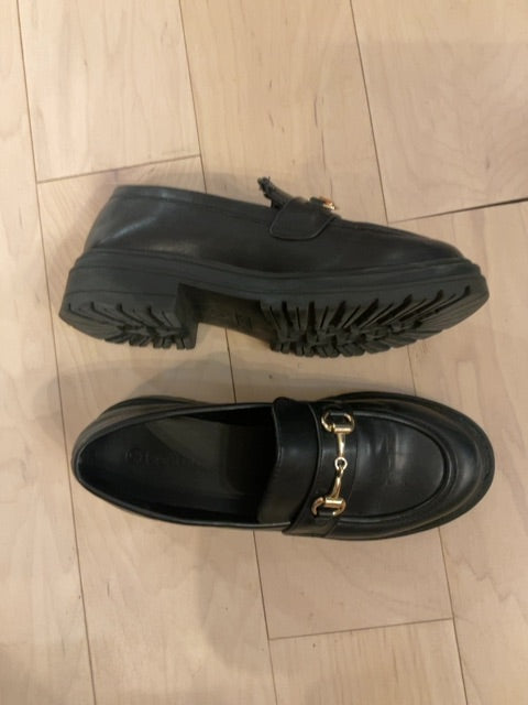 BLACK COUTGO CHUNKY LOAFERS 7