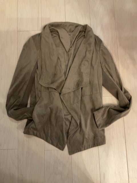 {{ClientCode}} TAN BB DAKOTA SUEDED JACKET, XS