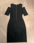 {{ClientCode}} BLACK MICHAEL KORS COLD SHOULDER DRESS, XS