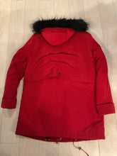 Load image into Gallery viewer, {{ClientCode}} red FLEET STREET LTD HOODED COAT, S
