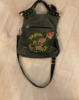 {{ClientCode}} GREY ED HARDY CROSSBODY TOTE