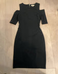 {{ClientCode}} BLACK MICHAEL KORS COLD SHOULDER DRESS, XS