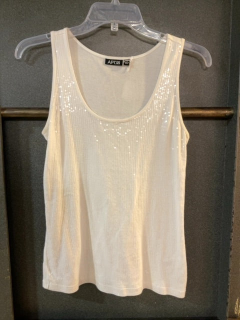 WHITE APT 9 TANK TOP S
