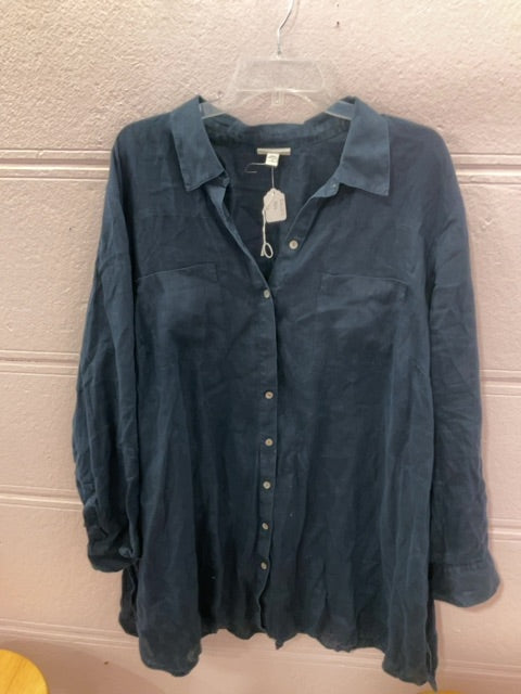 NAVY J JILL LONG SLEEVE SHIRT 3X
