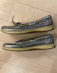 {{ClientCode}} SILVER SPERRY BOAT LOAFERS, 11