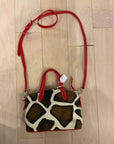 BROWN/WHITE/RED DOONEY & BOURKE PURSE