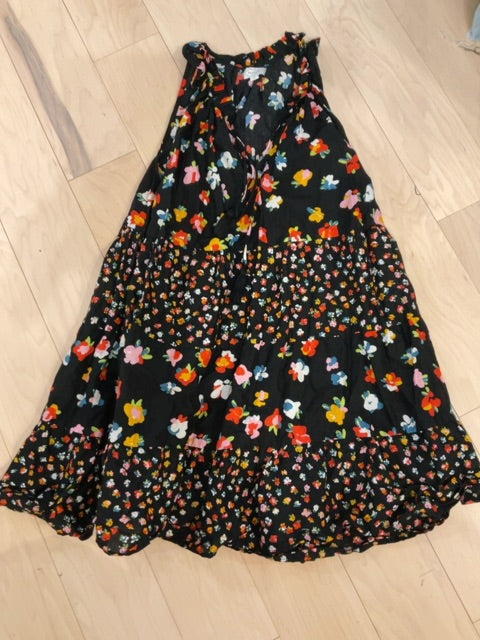 BLK FLORAL MUDPIE SLEEVLESS DRESS S