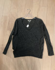 {{ClientCode}} GREY GRAHAM & SPENCER VELVET VNECK L/S TEE, M