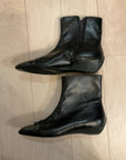 BROWN FERRAGAMO ANKLE BOOTS 10