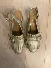 Load image into Gallery viewer, {{ClientCode}} METALLIC GOLD FRANCO SARTO SLINGBACK LOAFERS, 8
