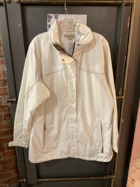 WHITE NATURAL REFLECTIONS ZIP FRONT WINTER SKI JACKET XXL