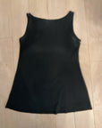 {{ClientCode}} BLACK EILEEN FISHER FLOWY TANK TOP, XS