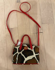BROWN/WHITE/RED DOONEY & BOURKE PURSE
