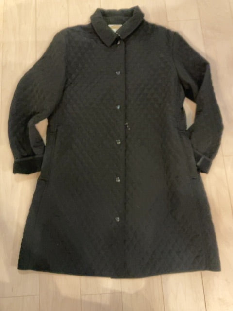 {{ClientCode}} BLACK TALBOTS QUILTED JACKET, M