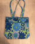 BLUE FLORAL VERA BRADLEY TOTE PURSE