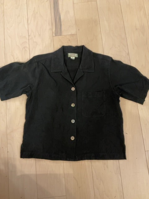 BLACK TOMMY BAHAMA S/S SILK CAMP SHIRT XS