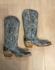 {{ClientCode}} GREY FREEBIRD COWBOY BOOTS, 8