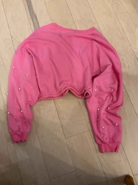 PINK PEACH LOVE PEARL SWEATSHIRT M