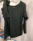 {{ClientCode}} BLACK BAILEY/44 TIE ONE SHOULDER L/S SHIRT, S