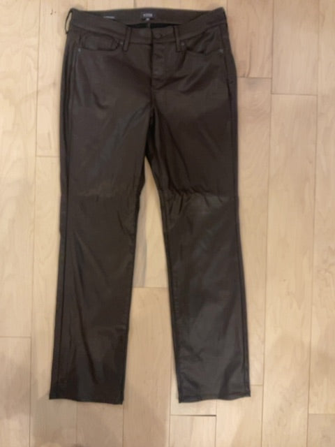 BROWN NYDJ PANTS MARILYN STRAIGHT 10